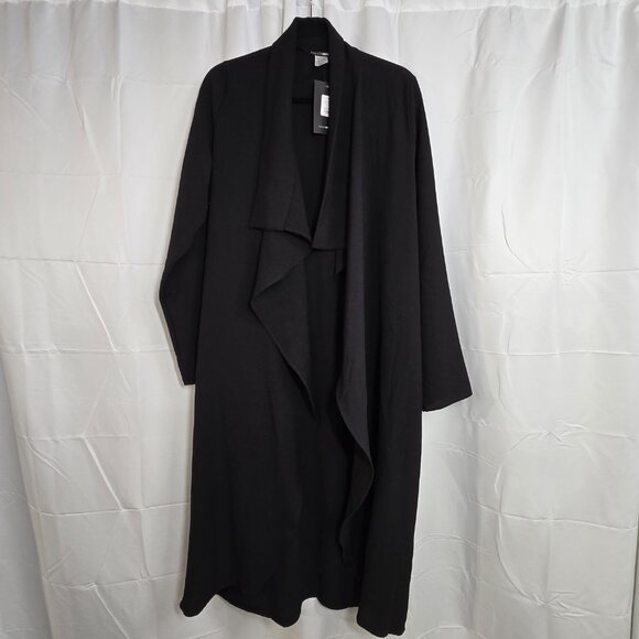 Fashion Nova Black Trench Coat (XL) - Picture 2 of 7
